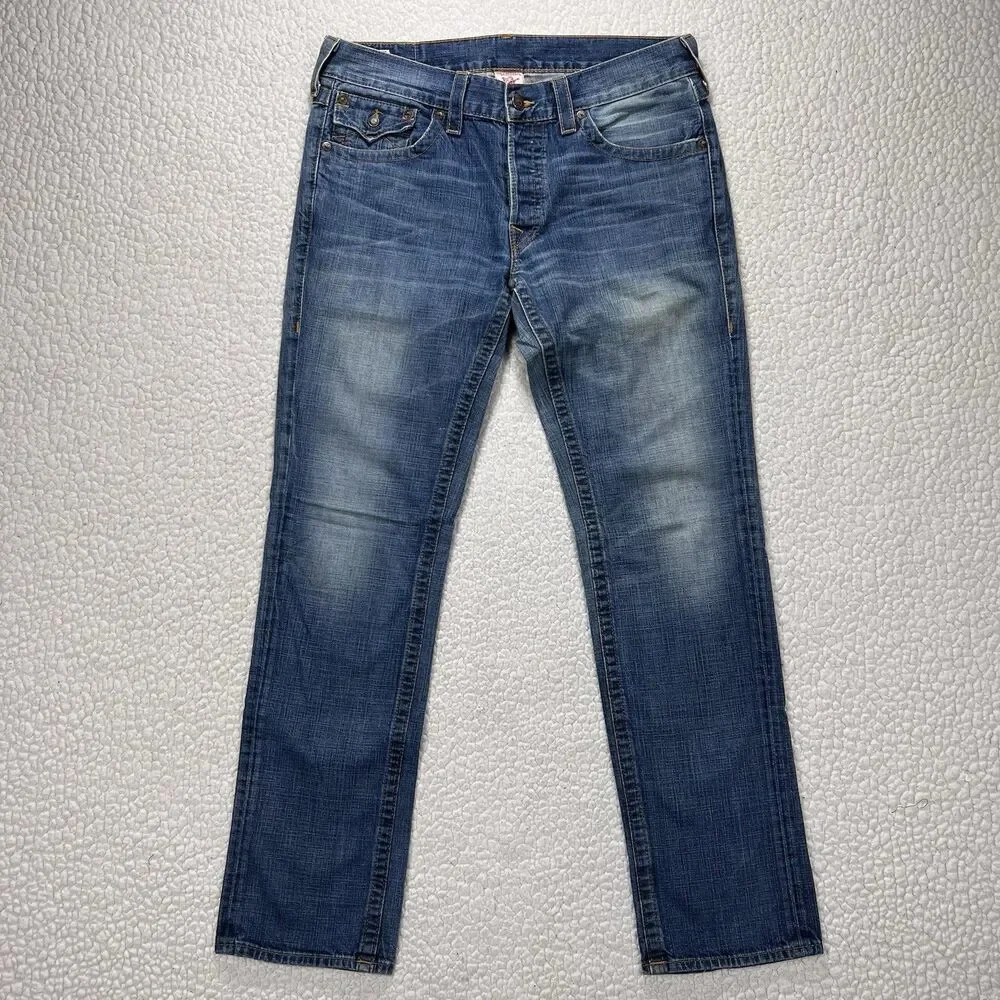 True Religion Zach Jeans Men’s 36 USA Y2K‎ Straight Leg Denim Streetwear